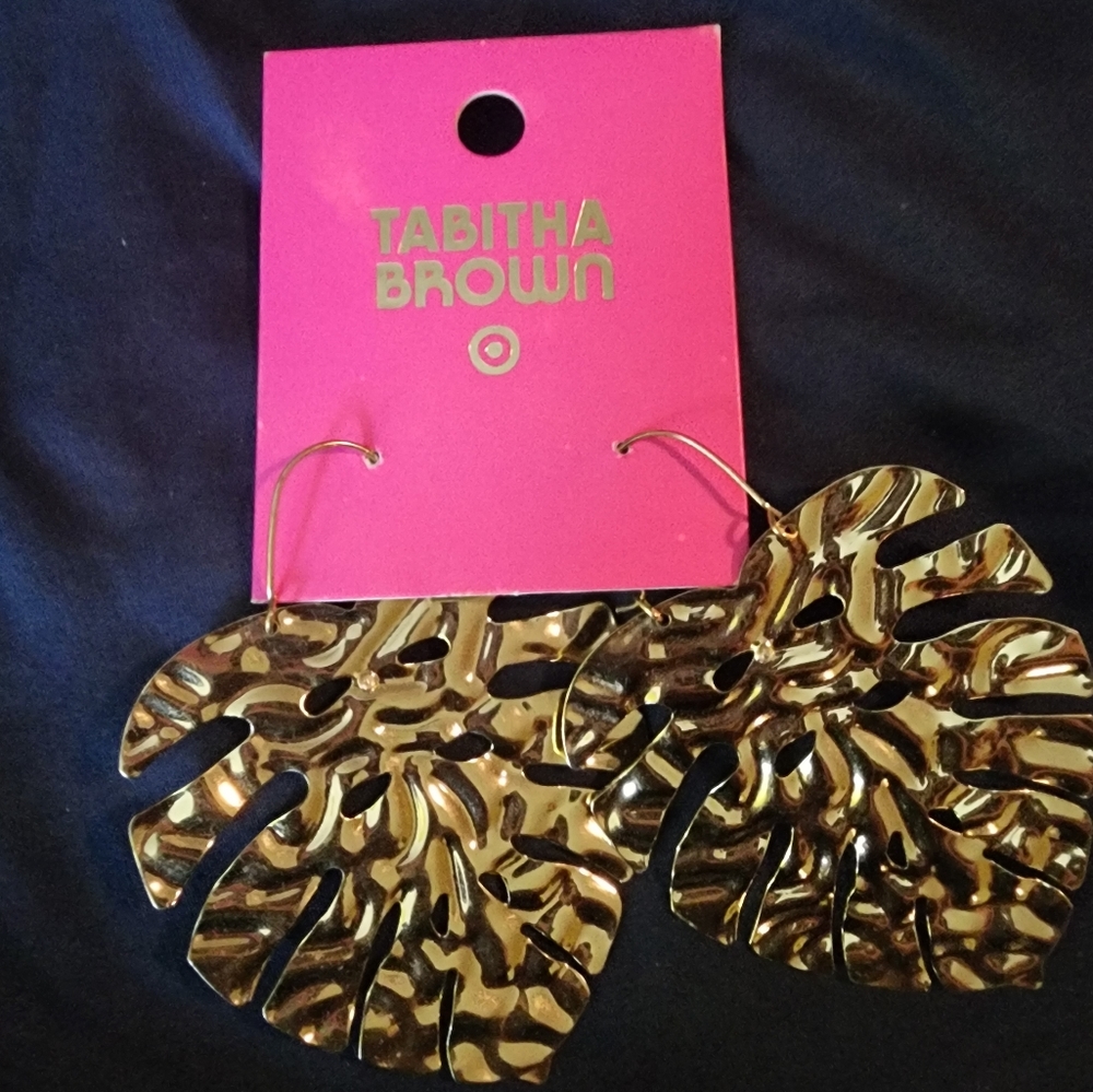 Tabitha Brown Gold Leaf Earrings